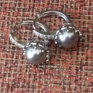 Black Pearl Engagement Cubic Zirconia Earrings 3 for $20